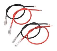 YOKIVE 20 pcs Femelle Bêche Sertissage Terminal, Maison Fil Connecteur avec Isolant Manchon Connecter Câble Excellent pour Cuisine, Bureau (Noir&Rouge,0.11-pouce&0.19-pouce)