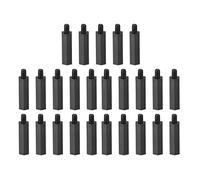 YOKIVE 25 pcs M4 Écarteur Vis, Nylon Hex pcB Entretoises avec Haute Isolation Effet, Conserver Hauteur Cohérente, Idéal pour Carte Mère (Noir, 40mm+6mm)