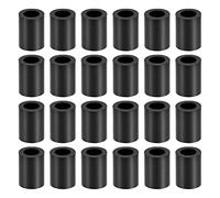 YOKIVE 250 pcs Noir Ronde Espaceur, Non Fileté Rondelles avec Haute Isolation Effet, Conserver Hauteur Cohérent, Excellent pour M5 Vis (ABS, 5.4mmx9mmx12mm)