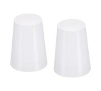 YOKIVE 2Pièces Silicone Caoutchouc Bouchons, Coniques Bouchons avec Haute Température Résistance Protéger Trou, Idéal pour Laboratoire Industrie (Blanc, 15 mm à 20 mm)