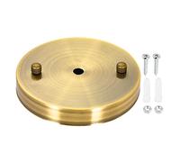 YOKIVE 3 pcs Luminaire Verrière Trousse, calme Luminaire Plafonnier Plaque Fixation luminaire Accessoire Excellent pour Maison Bureau (Or Bronze, 4.7x0.71-pouce)