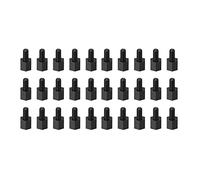 YOKIVE 30 pcs M3 Écarteur Vis, Nylon Hex pcB Entretoises avec Haute Isolation Effet, Conserver Hauteur Cohérente, Idéal pour Carte Mère (Noir, 5mm+6mm)