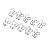 YOKIVE 30 Pièces Boule chaine Connecteurs, Perle Anneau avec Double Tirer Boucle Artisanat Fabrication decoration, Idéal pour Art, Maison, Fait Main, Bricolage (Argent, 0.08/0.1")