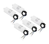 YOKIVE 5 Pcs 10uF CBB60 Condensateur avec Fils à Bornes en U AC 450V(Blanc)