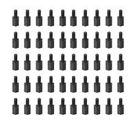 YOKIVE 50 Pcs M2.5 Espaceur Vis, Nylon Hexagone PCB Cales Arrêt avec Haute Isolation Effet, Gardez Hauteur Cohérente, Idéal pour Carte Mère (Noir, 5mm+6mm)