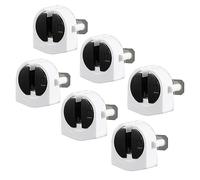 YOKIVE 6 pcs Fluorescent luminaire Support, T5 Lampe Douille G5 Base Non-Shunted Socket Light Replacement Parts, Super pour Maison, Bureau (Blanc, 2A, AC 500V)