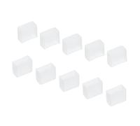 YOKIVE 60 pcs Silicone Bouchons, LED Tube Bande Extrémité Capuchon Couverture Imperméable, Idéal pour Bureau, Maison (Blanc, pour 3528/2835/3014 8mm Large Bande)