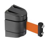 YOKIVE Barrière magnétique rétractable à fixation murale, ceinture de couleur noire de 5 m avec étui en ABS, veuillez attendre ici, entrepôt de contrôle de la foule pour épicerie, magasin de détail