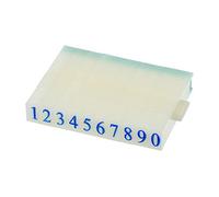 YOKIVE Combinaison Numéro Tampon, Détachable Tampon avec 9 Chiffres Appuyez Numéro, Excellent pour DIY Artisanat (Bleu, Vert, Blanc, 1,46 x 0,33 x 0,2 pouce)