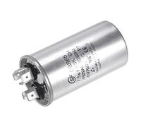 YOKIVE Exécutez Condensateur CBB65, Ovale Exécutez Démarrez Condensateur avec Borne Idéal pour HVAC, Climatiseurs, Pompes à chaleur (Argent, 7.5uF 7.5mfd 450V AC 40/85/21)