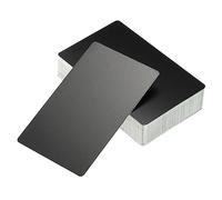 YOKIVE Lot de 100 cartes imprimables, cartes de visite | Impression double face, idéales pour cartes de nom, image, texte (noir mat, 0,45 mm d'épaisseur, 8,6 x 5,3 cm)