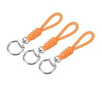 YOKIVE Lot de 3 cordons paracorde avec fermoirs, porte-clés de poignet en métal | Idéal pour clés de maison, cartes d'identité, porte-badges (orange, 12,7 cm), Orange, 13 cm
