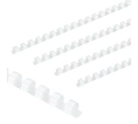 YOKIVE Peignes de Reliure 10mm 21 Anneaux 10 Pièces Plastique Blanc | Dos de reliure à peigne, Capacité 60 feuilles Format Lettre, pour relier feuilles, carnets, calendriers, albums photos