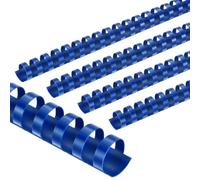 YOKIVE Peignes de reliure 20mm 10 pièces Format lettre Bleu | Dos de reliure à peigne 21 anneaux, Capacité 160 feuilles, pour relier feuilles de papier, cahier, calendrier, album photo
