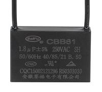 YOKIVE Plafond Ventilateur Condensateur CBB61, Métallisé Polypropylène Film Condensateur Grand pour Ventilateurs Pompes Moteurs Fonctionnement (1.8UF 250V AC 2 Fils 50/60Hz)