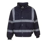 Yoko Blouson Bomber Classique Haute visibilité pour Homme Yk043/Hvp211 Bleu Marine, Taille 3XL