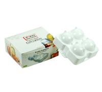 Yoko Design 1189 Moule à Glaçons Forme des Boules PVC Blanc 14,5 x 16,8 x 6,4 cm