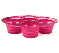 YOKO DESIGN 1213 Happy Snack Plat à Apéritif/Moule de Cuisson Silicone/Platine Fuchsia 27,5 x 25 x 2,5 cm