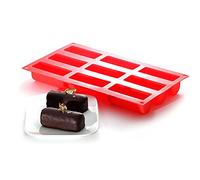 YOKO DESIGN 1256 Moule pour Mini Buches Silicone/Platinum Rouge 30 x 17,3 x 4 cm