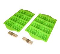 Yoko Design 1299 Moule à Mini Gaufres pour Party Vert 29 x 18 x 2,5 cm