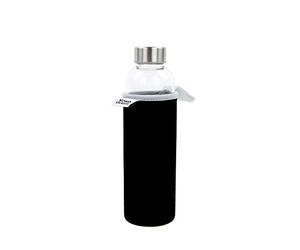 YOKO DESIGN - Glass Bottle 500 ML avec Pochette Neoprene Noire & Coffret
