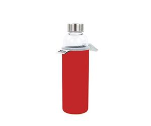 YOKO DESIGN - GLASS BOTTLE 500 ml avec pochette neoprene rouge & Coffret