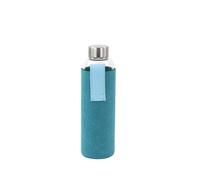 YOKO DESIGN - GLASS BOTTLE 550 ml avec pochette feutrine Bleu canard