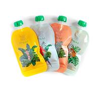 YOKO DESIGN - Gourdes a Compotes : EASYPOTE (lot de 4) coloris : blanc, vert clair, jaune, peche
