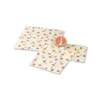 YOKO DESIGN - Lot de 3 Emballages Beewraps Motif Fruits 17,5 x 20, 25 x 27,5 cm et 33 x 35 cm