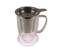 YOKO DESIGN - MUG TASTEA 450 ML BLANC AVEC FILTRE AMOVIBLE INOX