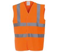 Yoko Veste de yk001/HVW100 Haute visibilité 2 Bandes et Bretelles Gilet sans Manches pour Femme XXXXXL Orange