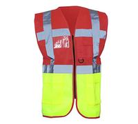 Yoko - Gilet De Sécurité Haute Visibilité Pour Les Gestionnaires / Executifs - Unisexe - M, Rouge / Jaune Haute Visibilité