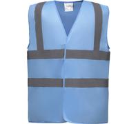 YOKO Gilet de travail Retro bleu ciel Bleu royal M