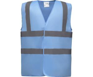 YOKO Gilet de travail Retro bleu ciel Bleu royal M