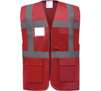 YOKO Gilet de travail RETRO multipoches rouge Rouge XL