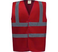 YOKO Gilet de travail Retro rouge Rouge S