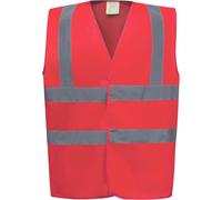 YOKO Gilet de travail Retro rouge Rouge XL
