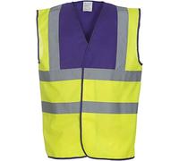 Yoko Veste de yk001/HVW100 Haute visibilité 2 Bandes et Bretelles Gilet sans Manches pour Femme XXL Violet