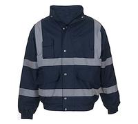 YOKO - Veste bomber haute visibilité - Homme (XL) (Bleu marine)