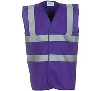 Yoko Veste de yk001/HVW100 Haute visibilité 2 Bandes et Bretelles Gilet sans Manches pour Femme Petit Violet
