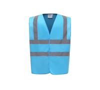 Yoko Veste de yk001/HVW100 Haute visibilité 2 Bandes et Bretelles Gilet sans Manches pour Femme XL Saphire