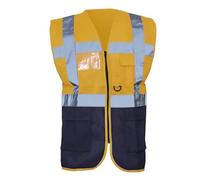 Yoko Veste de yk002/hvw801 Executive multifonction haute visibilité Gilet sans manches pour femme moyen Orange/bleu marine