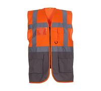 Yoko Veste de yk002/hvw801 Executive multifonction haute visibilité Gilet sans manches pour femme moyen orange/gris