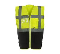 Yoko Veste de yk002/hvw801 Executive multifonction haute visibilité Gilet sans manches pour femme petit jaune/noir