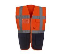 Yoko Veste de yk002/hvw801 Executive multifonction haute visibilité Gilet sans manches pour femme XL orange/noir