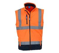 Yoko Veste sans manches adulte Orange/Bleu marine Taille 2XL
