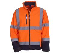 YOKO - Veste softshell - Adulte (3XL) (Orange/Bleu marine)