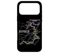 Yokohama City Japan Train Line Railway - Carte de l'itinéraire Souvenir Coque pour iPhone 17 Pro Max