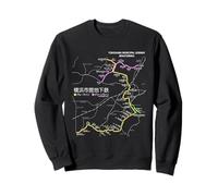 Yokohama City Japan Train Line Railway - Carte de l'itinéraire Souvenir Sweatshirt