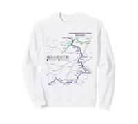 Yokohama City Japan Train Line Railway - Carte de l'itinéraire Souvenir Sweatshirt